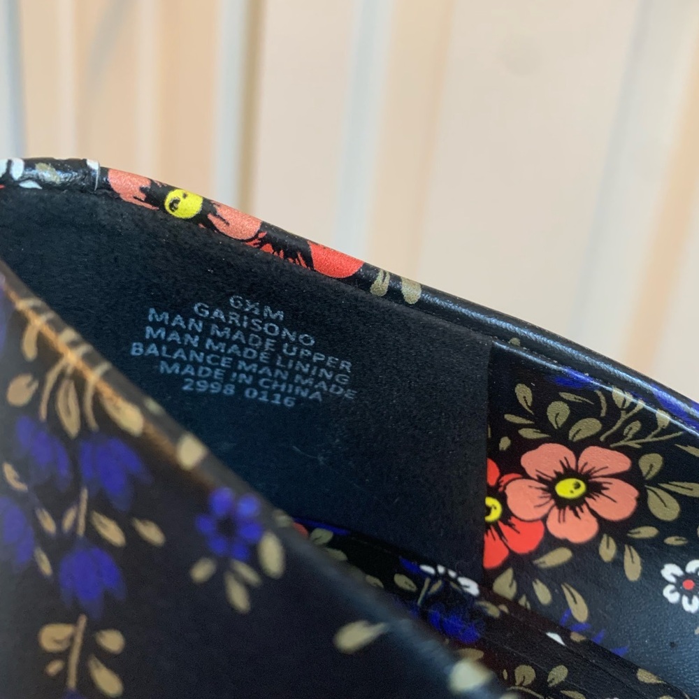 🔥 Nine West NWOT floral pointy stiletto black red blue high heels sexy EUC - Picture 7 of 9